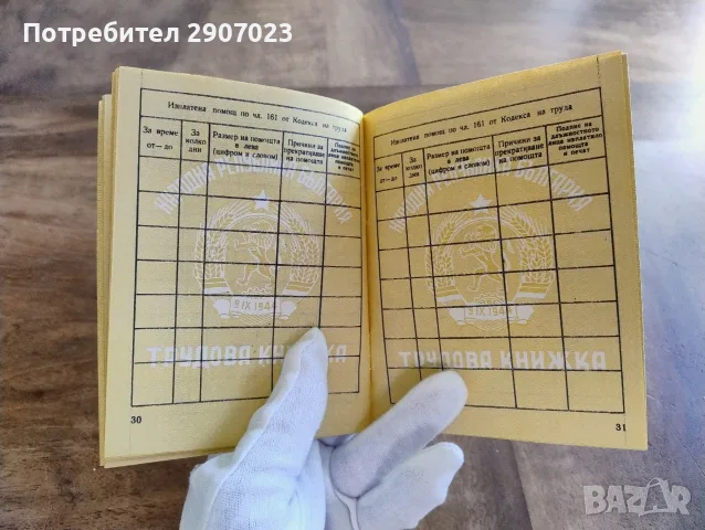 Трудова книжка от НРБ, снимка 9 - Други ценни предмети - 55507406