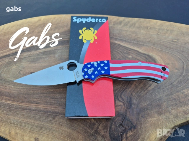 Сгъваем нож Spyderco C81ALL Paramilitary 2 ,с графика на американското знаме