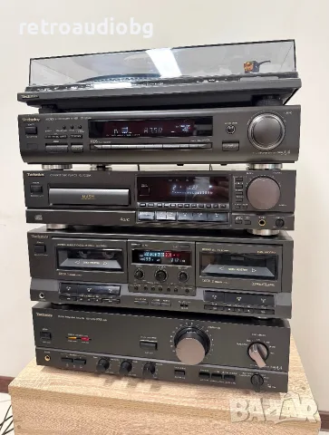 🔊Ретро аудио сет TECHNICS - усилвател, двукасетъчен дек, CD плеър, тунер + грамофон🔉