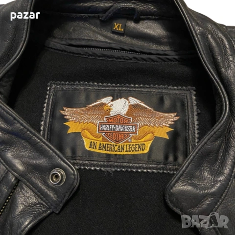 HARLEY DAVIDSON Мъжко Оригинално Кожено Яке L-XL, снимка 9 - Якета - 54664159