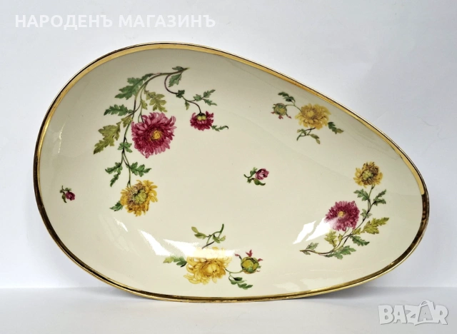 ESCHENBACH - Немски порцелан голяма фруктиера с дълбочина с формата на гондола цветя купа, снимка 2 - Други ценни предмети - 54229514