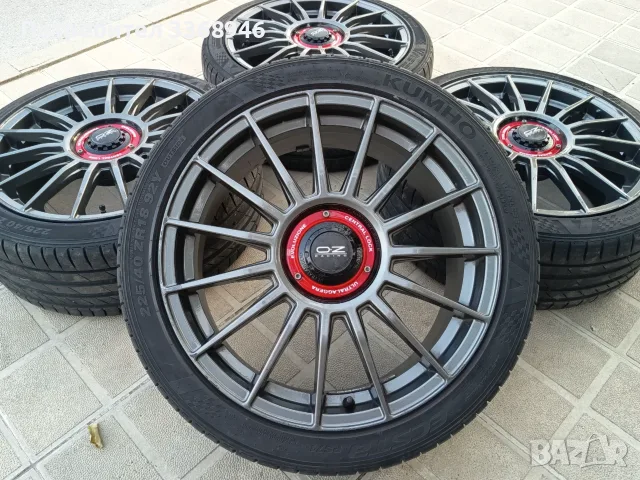Джанти OZ 18" 5x112 с гуми KUMHO 225/40/18 VW SEAT SKODA AUDI MERCEDES BMW