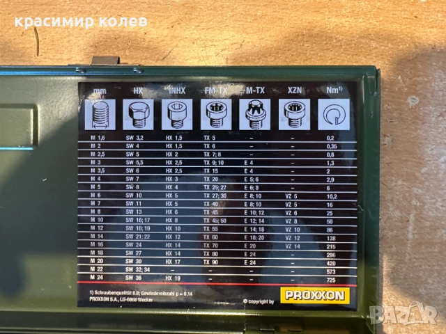 висококачествен гедоре комплект "Proxxon", снимка 3 - Гедорета - 55054538