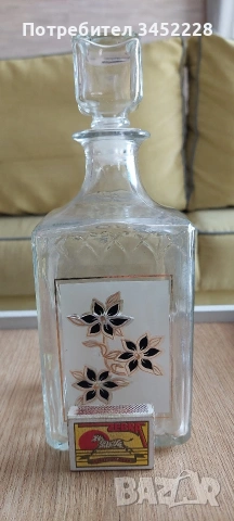 Стъклен декантер винтидж Италия за ценители , снимка 6 - Антикварни и старинни предмети - 54237553