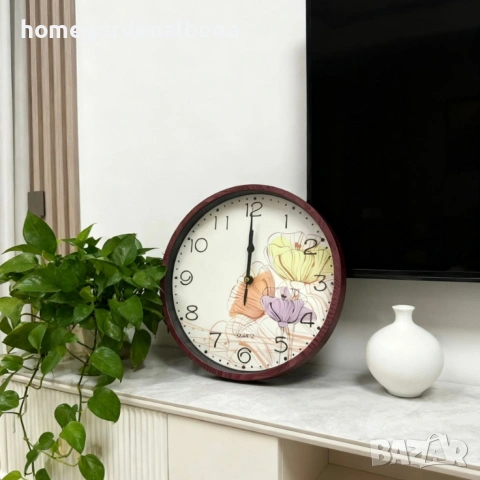 Home&Garden Albena – Стенен часовник Ø 25 см, стилен и практичен, снимка 2 - Стенни часовници - 54039974