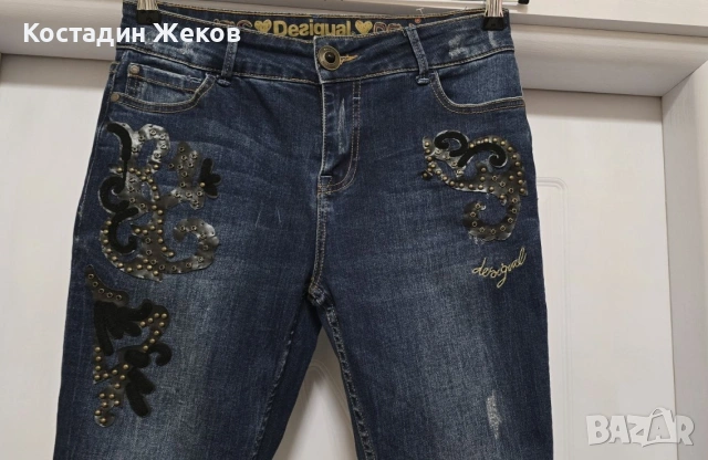 Дамски оригинални дънки. Desigual , снимка 3 - Дънки - 54477348