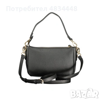 Дамска чанта тип "багет" Valentino Never – Черна / Златисти детайли, снимка 3 - Чанти - 54633374