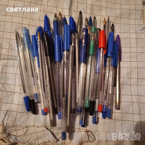 1. Химикали рекламни. 2 химикали пишещи. 3. цветни моливи 4.фулмастри 5.четки за рисуване и палитри, снимка 4 - Колекции - 38767197