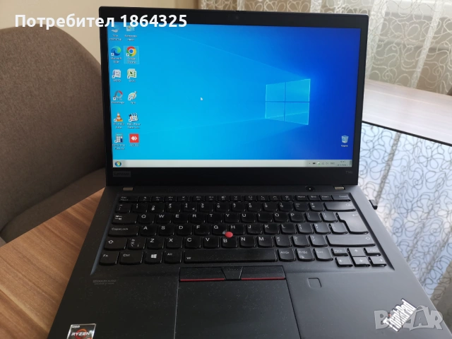 Lenovo ThinkPad T14s Ryzen 5  14 инча 16gb / 512gb SSD /Батерия 7-8 часа на 226 цикъла Гаранция 11м.