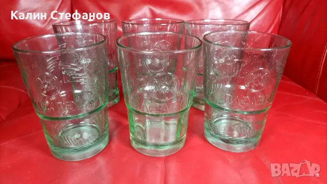 Стъклени чаши Бакарди, BACARDI, дебелостенни, 6 бр
