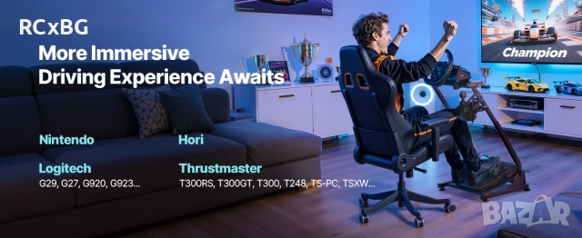 Стойка за Волан Sim Racing Stand Logitech Thrustmaster Оригинална Vevor®, снимка 2 - Аксесоари - 55084635