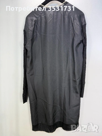 Rag & Bone копринена черна рокля размер S, снимка 4 - Рокли - 54977781