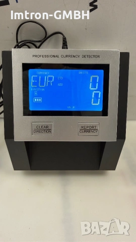 Професионален детектор за фалшиви банкноти EC 350 - EUR и USD  PC / MG / IR, брояч за EUR и USD