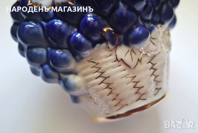 ЛФЗ - СССР - Перфектна гарафа за вино сервиз кана кобалт злато  , снимка 15 - Други ценни предмети - 55645126