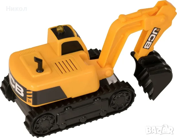 JCB багер със светлина и звук, с ръчно задвижвано рамо и лопата, снимка 7 - Коли, камиони, мотори, писти - 55697544