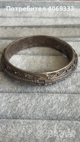 Сребърна твърда гривна , снимка 8 - Гривни - 54320984