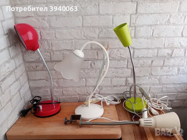Стари настолни лампи 4 броя, снимка 8 - Настолни лампи - 53864222