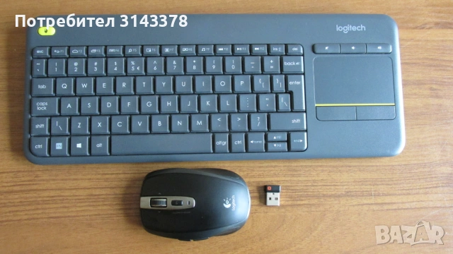Безжични Logitech клавиатура и мишка