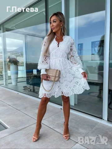 Прекрасна дантелена рокля Универса, снимка 7 - Рокли - 54003329