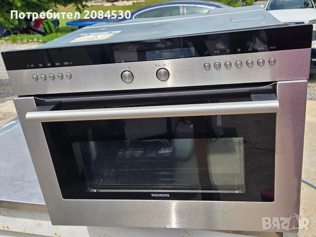 Фурна с вградена микровълнова(неръждаема стомана)-SIEMENS HB86P570B 