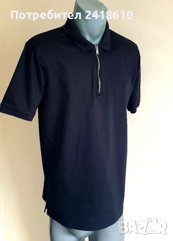 Hugo Boss Polston 11 Mercerised Pima Cotton Zip Mens Size L НОВО! ОРИГИНАЛ Мъжка Тениска!, снимка 12 - Тениски - 54190235