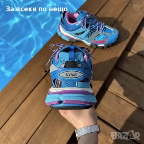 Balenciaga Track Light Blue/Pink Унисекс👟Дамски Маратонки👟Мъжки Спортни Обувки Код ch75, снимка 3 - Маратонки - 55482140