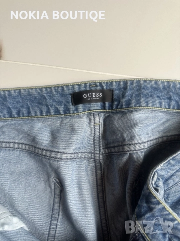 GUESS дънкови къси панталони Син, 36, снимка 4 - Панталони - 55596040