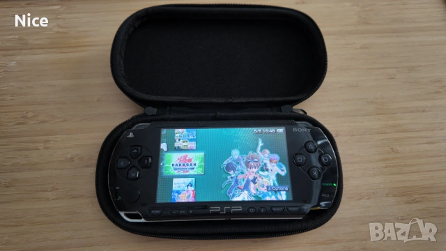 PSP + 64GB карта с игри + нова батерия + зарядно + калъф , снимка 14 - PlayStation конзоли - 54428638