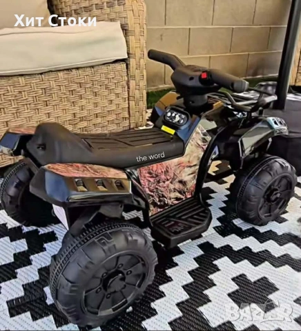 Детско акумулаторно ATV J320 6V LED светлини,USB музика и офроуд приключения за деца 2/4години черно, снимка 2 - Коли, камиони, мотори, писти - 55279371