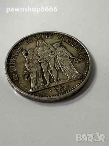 Сребърна монета Франция 10 франка, 1970, снимка 6 - Нумизматика и бонистика - 54639210
