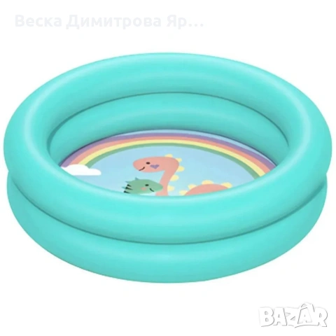 Бебешки надуваем басейн, - 61x15 см, 21 л, 2 ринга, за деца до 2 години, син или лилав, снимка 10 - Басейни и аксесоари - 54933701