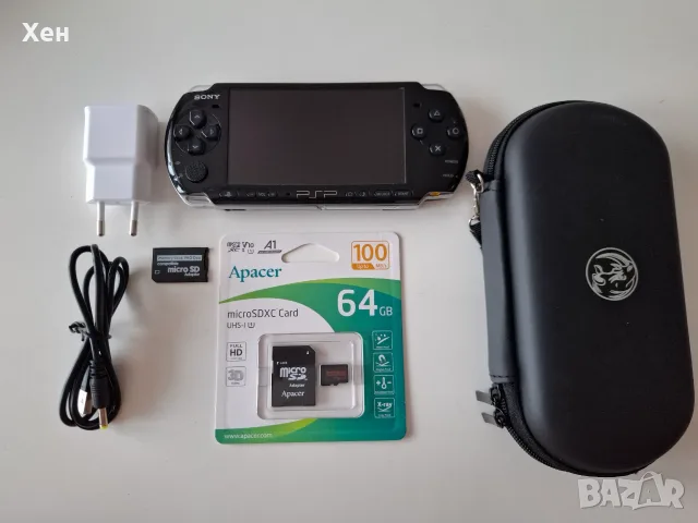 Sony PSP 3000 - Playstation Portable - качени много игри - хакната