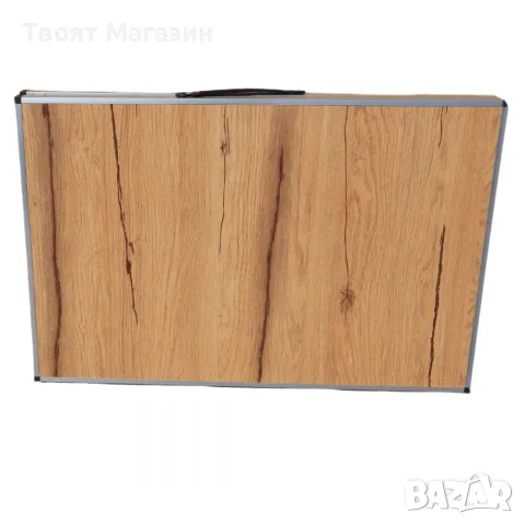 FAVO DUO DECOR 150/50– Сгъваема двойна маса с дървесен MDF плот -ПРОФИЛ М, снимка 2 - Къмпинг мебели - 55300941