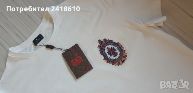 ETRO Milano Cotton Made in Italy Womens Size M НОВО! ОРИГИНАЛ! Дамска Тениска!, снимка 15 - Тениски - 53776132