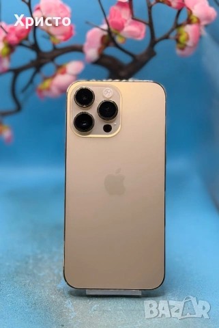 ПЕРФЕКТЕН!!! Apple iPhone 14 Pro Max, 128GB, 6GB RAM, 5G, Gold, снимка 5 - Apple iPhone - 54612346