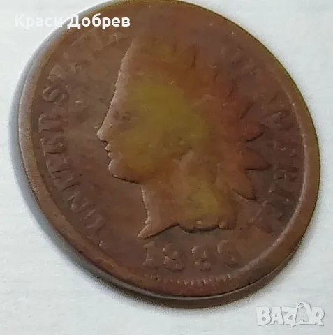 Лот от 6 бр. стари американски монети 1 цент (Indian Head Cent) – 1887-1898 г, снимка 6 - Нумизматика и бонистика - 55619348