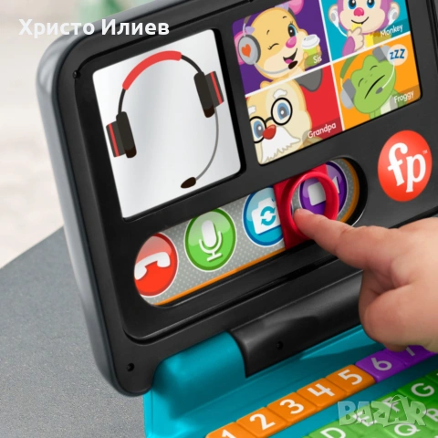 Интерактивна играчка детски лаптоп Fisher Price Laugh & Learn, снимка 3 - Образователни игри - 55057972