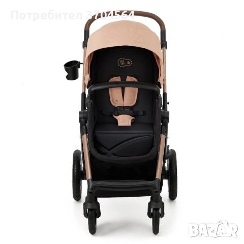 KinderKraft MOOV 2 бебешка количка 3в1 Основа Isofix Kinderkraft Mink, снимка 4 - Детски колички - 54401802