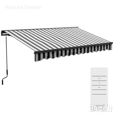 Тента Outsunny , 1 ръчна манивела, 350 x 250 x 150 см, снимка 9 - Градински мебели, декорация  - 54785695