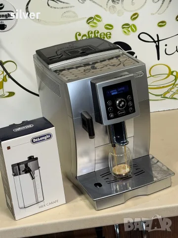 Кафемашина кафе автомат delonghi cappuccino с гаранция, снимка 3 - Кафемашини - 55469616