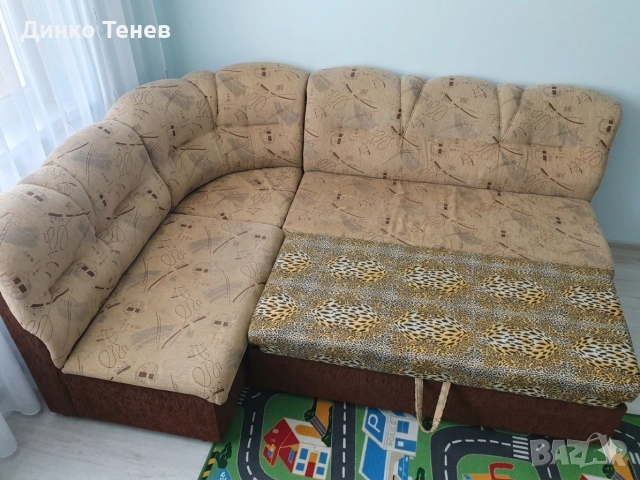 Ъглов разтегателен диван с ракла, снимка 2 - Дивани и мека мебел - 55000182