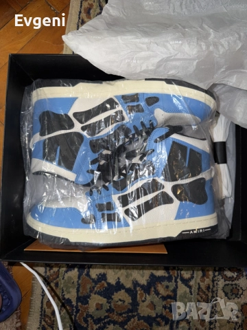 Amiri High Top Skeleton Blue