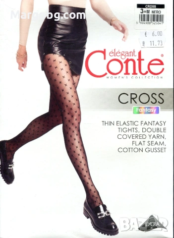 Чорапогащник фигурален Conte Cross 20 den
