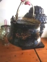 Масивен Старо Античен голям ръчно изкован меден котел, от 1920г. калайдисан отвътре , снимка 2
