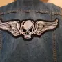 Дънков BIKER FOR LIFE байкър.мотор, рокерски елек с нашивки , снимка 3