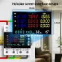 KWS-306 трифазен DIN електромер 0-80A с LCD дисплей, измерване на енергия и защити, снимка 2
