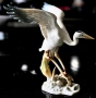 Hutschenreuther Achtziger Germany Porcelain Heron / Crane Bird “Жеръвът” Код P2239, снимка 9