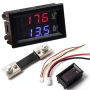 Дигитален волтметър и амперметър 0–100V 100A с включен шунт – LED дисплей за DC системи 10117, снимка 5