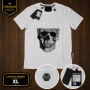 Philipp Plein бяла мъжка тениска с череп – XL, снимка 1