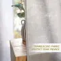 MIULEE воал пердета 140x160 см с халки – 2 бр., светлосиви, снимка 2